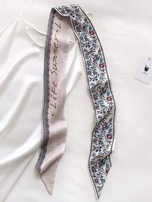 Khăn quàng cổ in hoa - Nhiều màu - Xem 2