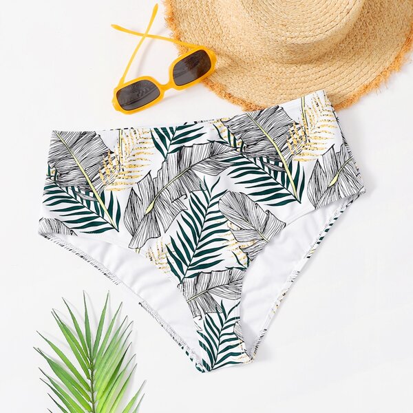 

Plus Tropical High Waisted Bikini Panty, Multicolor