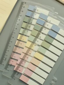 MOKA 1入組頁面標記便箋簿標籤，彩色可寫索引註釋標籤箭頭標誌，小型可愛霓虹燈半透明標籤