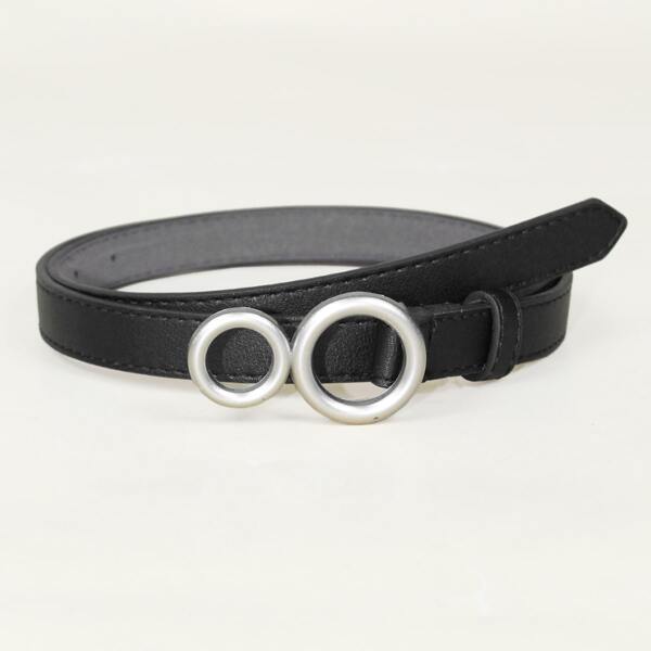 

Kids Double Ring Decor Belt, Black