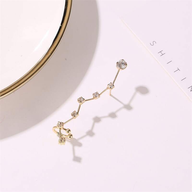 

1pc Rhinestone Ear Cuff, Gold