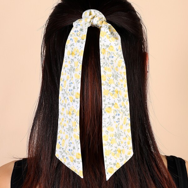 

Flower Print Scarf Hair Tie, Multicolor