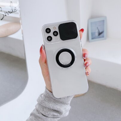 Slide Camera Cover Phone Case With Ring Holder