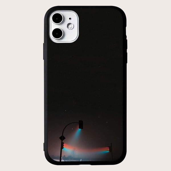 

Traffic Light Print Phone Case, Black