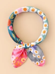 Flower Print Bandana - Multicolor - View 1