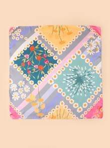 Flower Print Bandana - Multicolor - View 2