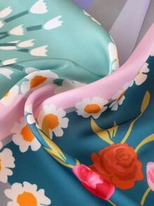 Flower Print Bandana - Multicolor - View 4