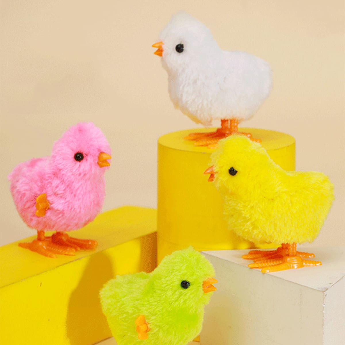 

1pc Random Cartoon Clockwork Chick Toy, Multicolor
