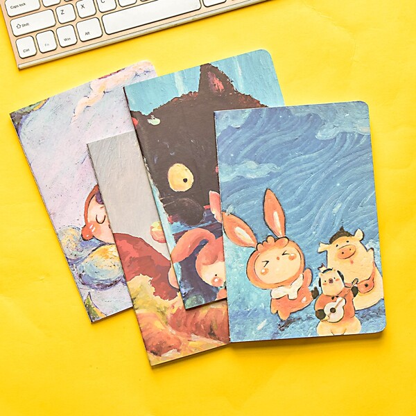 

1pc Cartoon Graphic Random Notebook, Multicolor