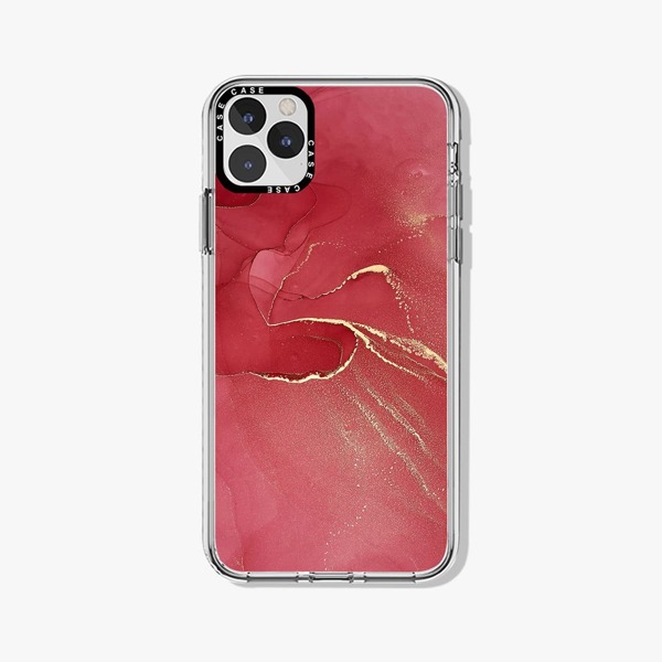 

Marble Print Phone Case, Red