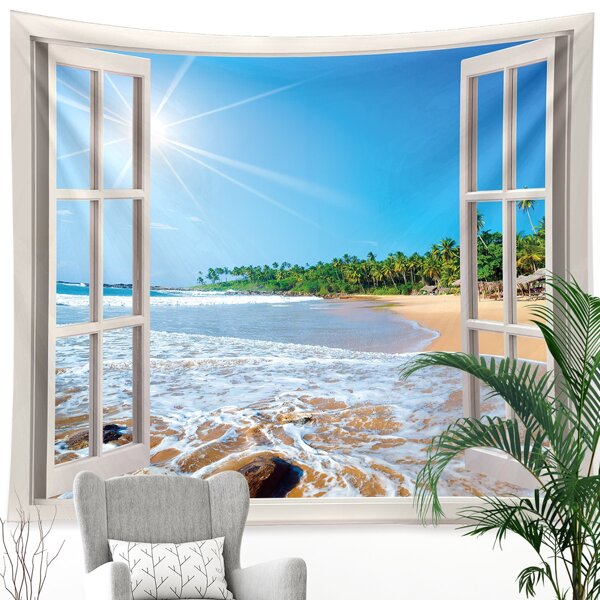 

Sea Beach Pattern Tapestry, Multicolor