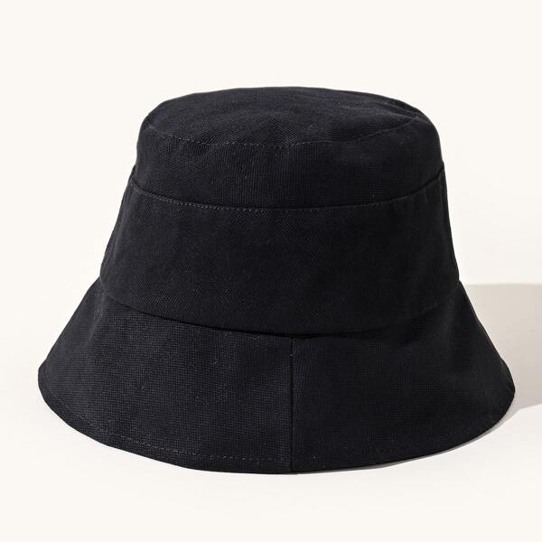 

Simple Plain Sun Protection Hat, Black