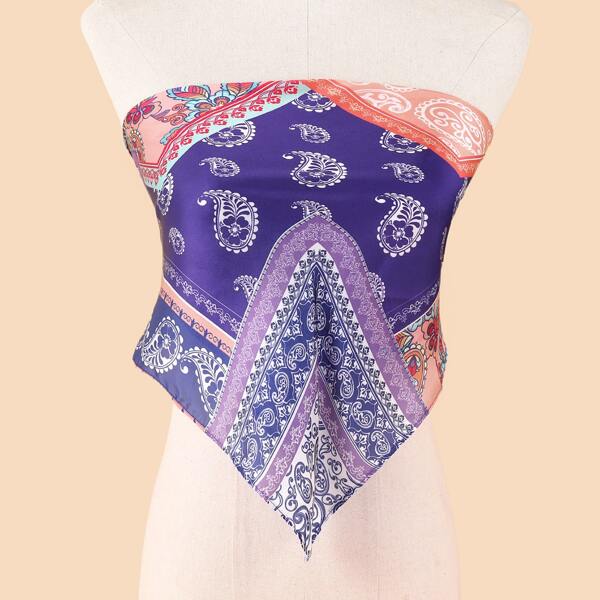 

Paisley Print Bandana, Purple