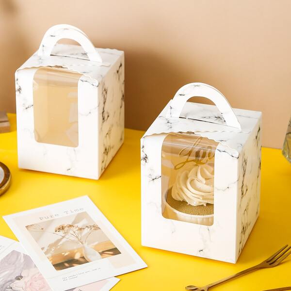 

4pcs Dessert Packing Box, White