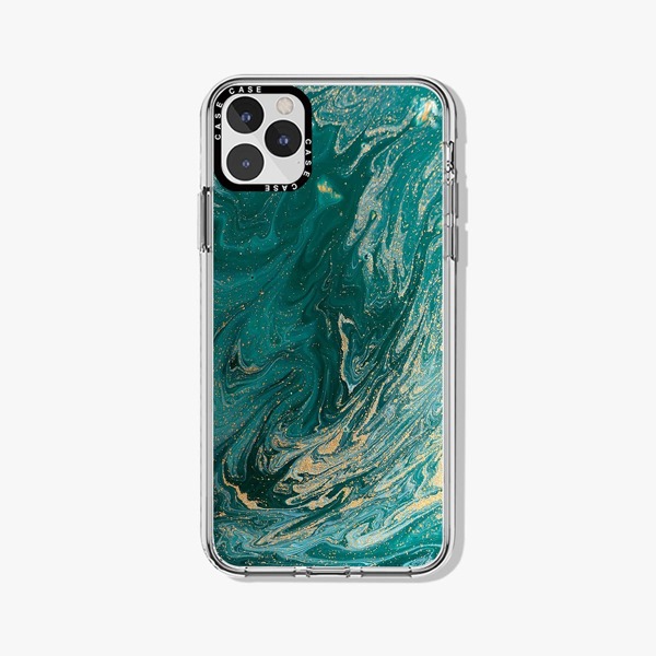 

Abstract Fluid Pattern Phone Case, Green