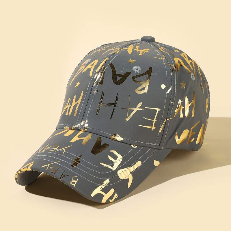 

Letter Graphic Baseball Cap, Multicolor