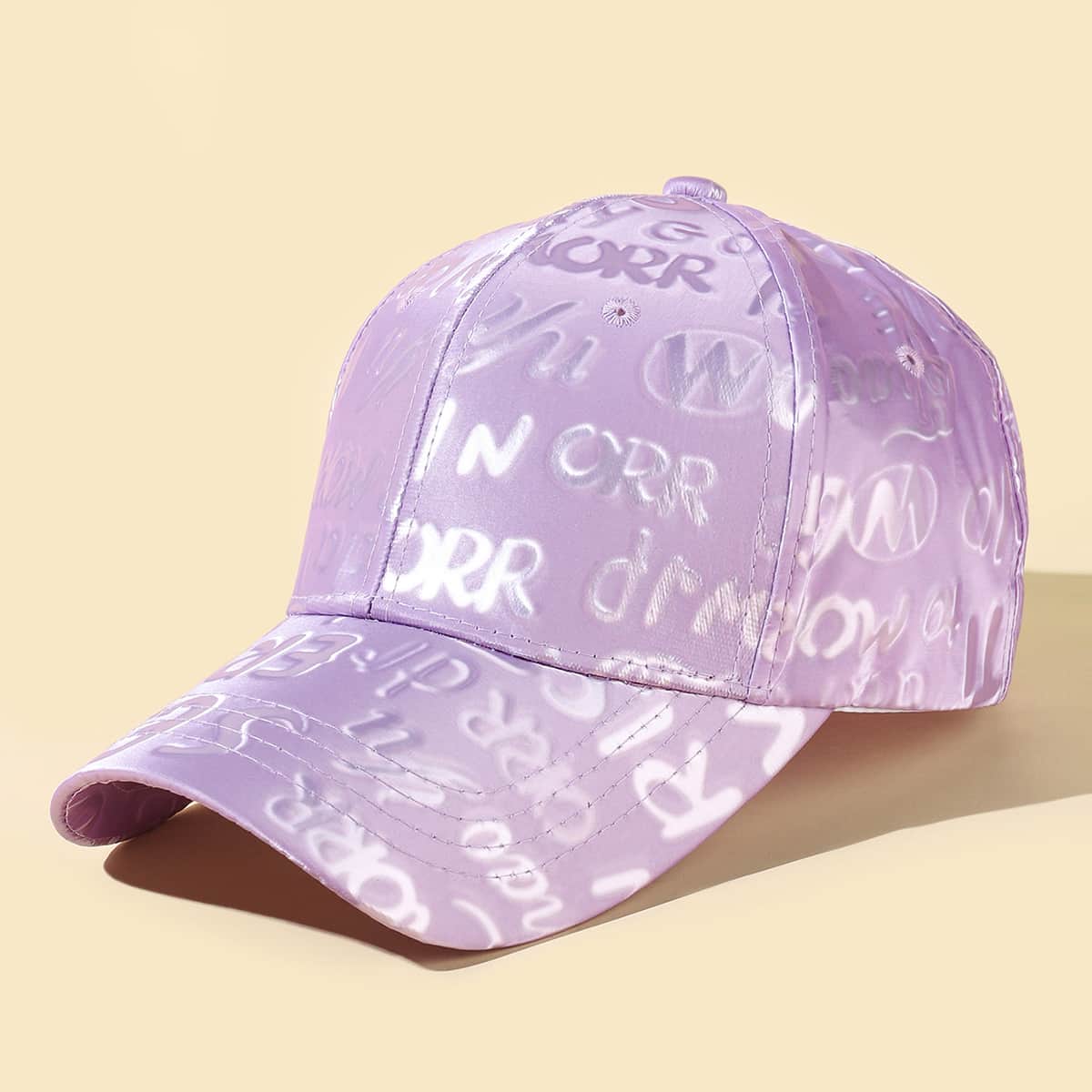 

Letter Graphic Baseball Cap, Purple