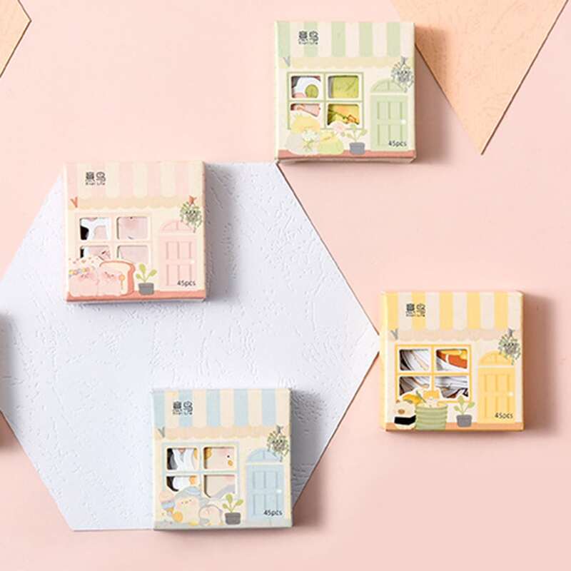 

45pcs Cartoon Print Sticker, Multicolor