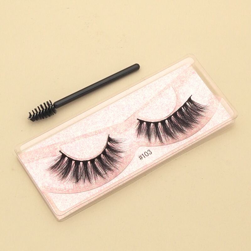 

1pair Volume Eyelashes & 1pc Brush, Black