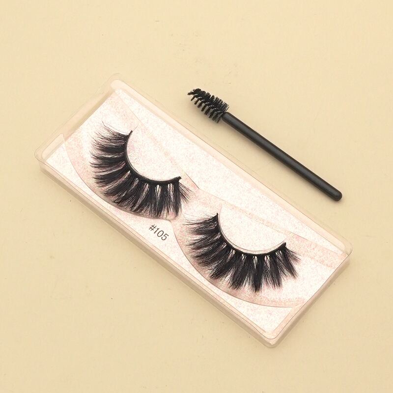 

1pair Volume Eyelashes & 1pc Brush, Black