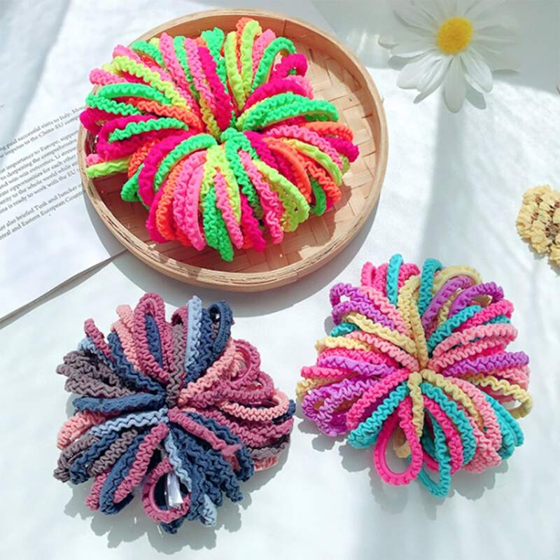 

50pcs Random Colorful Hair Tie, Multicolor