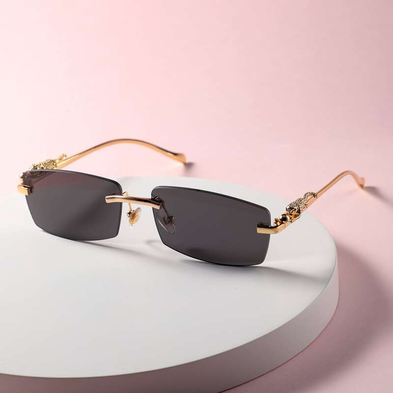 

Rimless Rectangle Frame Sunglasses