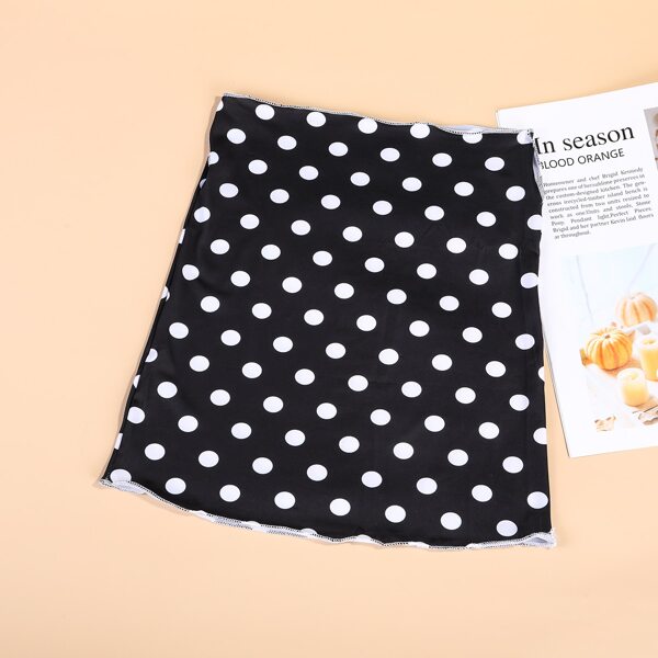 

Polka Dot Ear Hook Neck Gaiter, Black