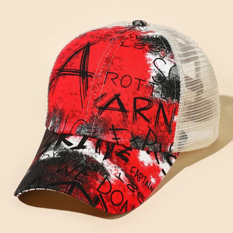 

Letter Graphic Baseball Cap, Multicolor