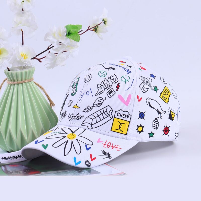 

Cartoon Graphic Baseball Cap, Multicolor