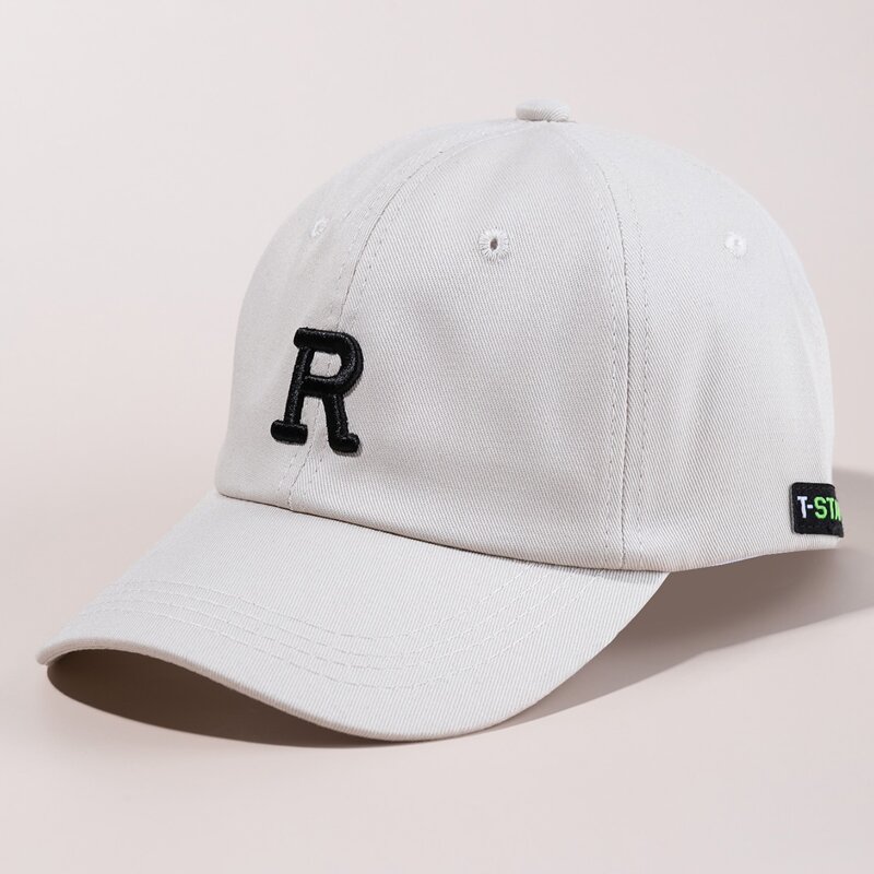 

Letter Embroidery Baseball Cap, Beige