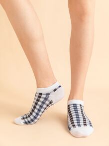 6pairs Men Plaid Socks - Multicolor - View 4