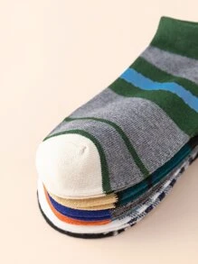 6pairs Men Plaid Socks - Multicolor - View 5