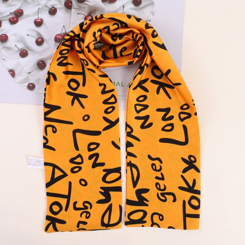 

1pc Letter Graphic Scarf, Multicolor