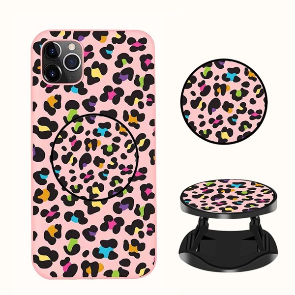 

Colorful Leopard Phone Case With Pop-Out Phone Grip, Multicolor
