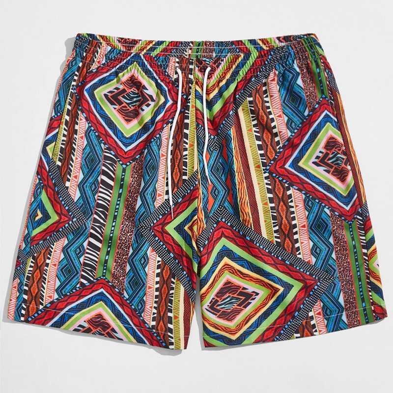 

Guys All Over Print Drawstring Shorts, Multicolor