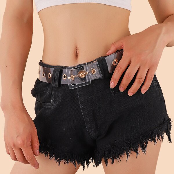 

Square Buckle Clear Belt