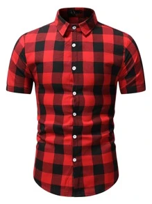 Manfinity Homme Men Gingham Print Shirt - Multicolor - View 1