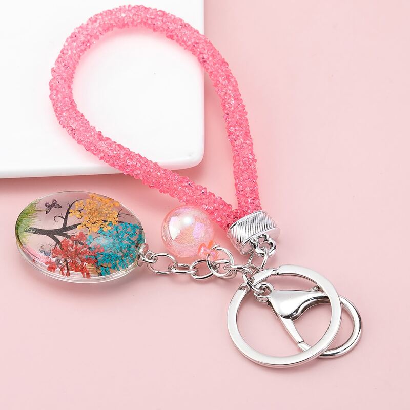 

1pc Rhinestone Keychain, Multicolor