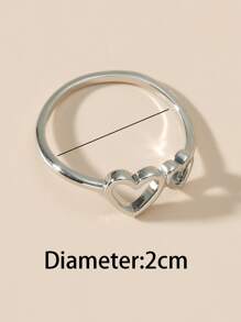 Nhẫn trang trí trái tim - Bạc - Xem 4