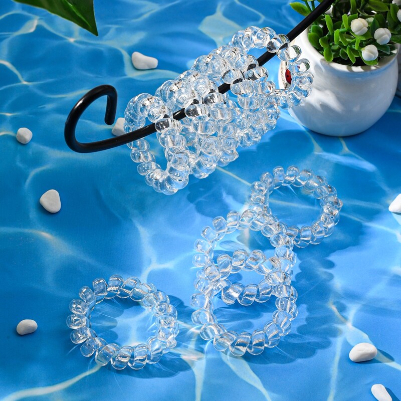 

5pcs Clear Coil Hair Tie