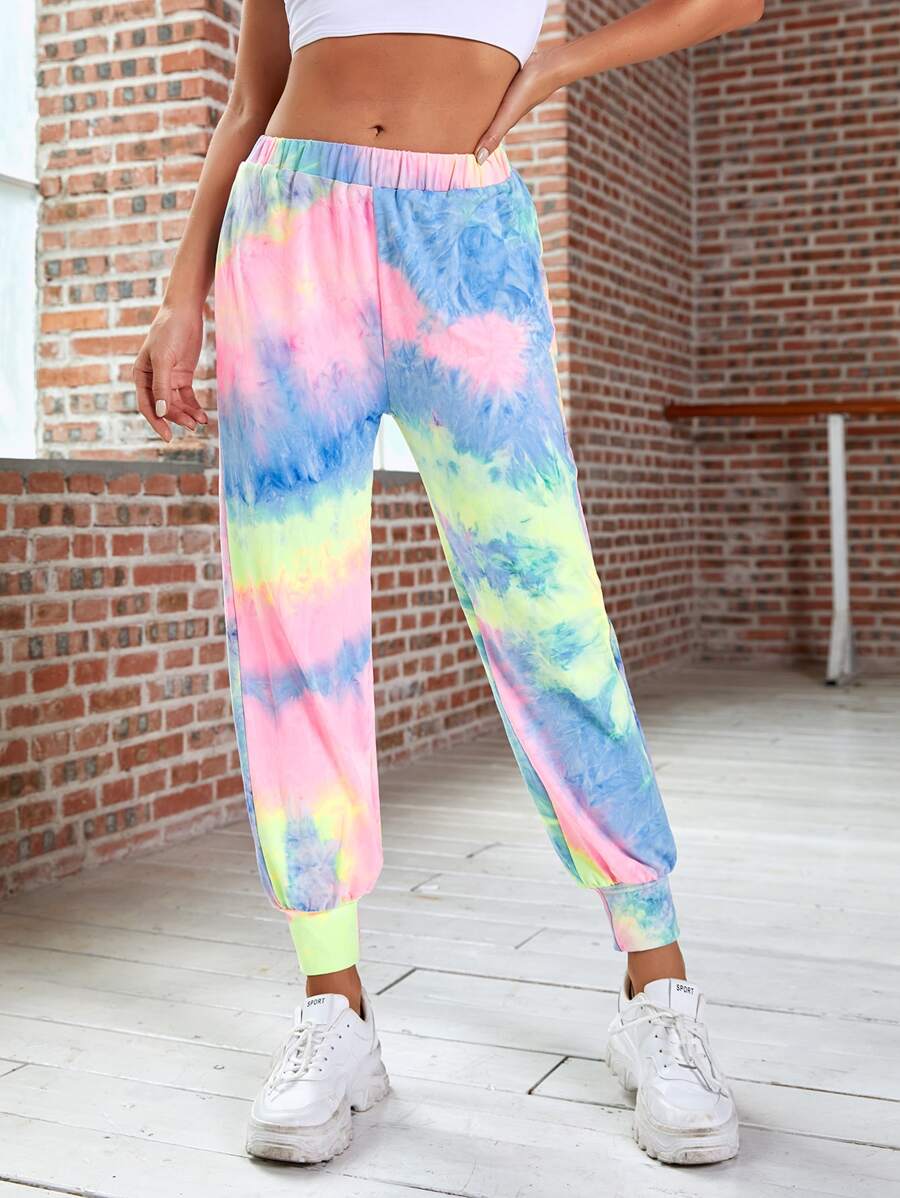 Pantalones deportivos Mujer Tie-Dye - Multicolor - Ver 1