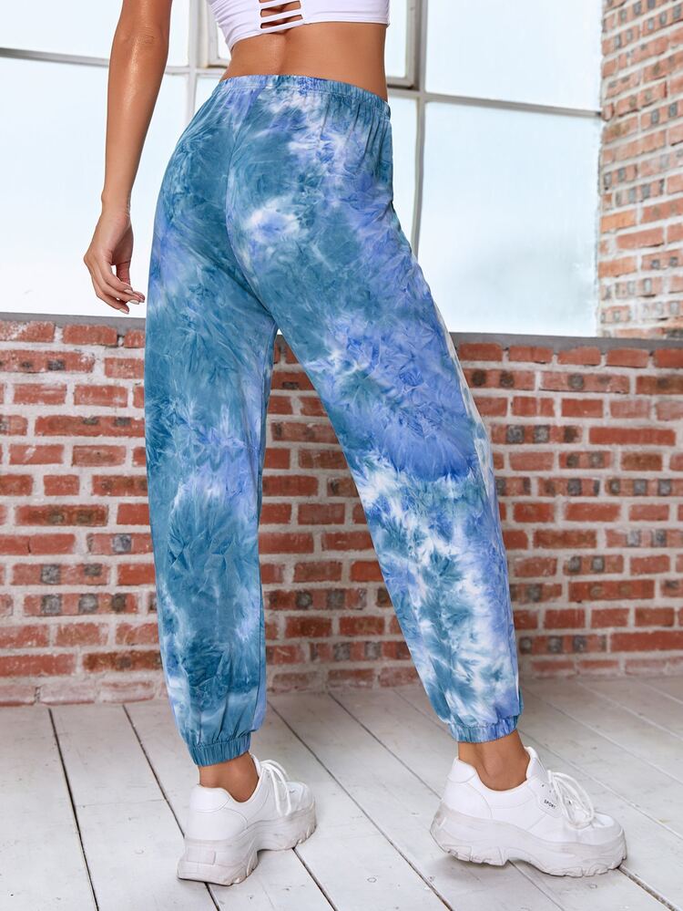 Pantalones deportivos Mujer Tie-Dye - Celeste - Añade 2