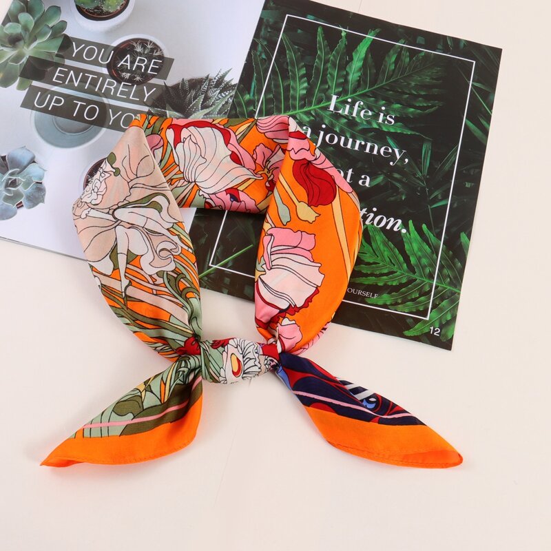 

Floral & Cartoon Pattern Bandana, Multicolor