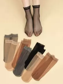 8 Pares De Calcetines De Malla