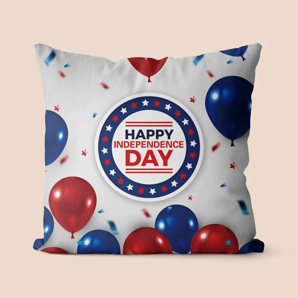 

Independence Day Cushion Cover Without Filler, Multicolor