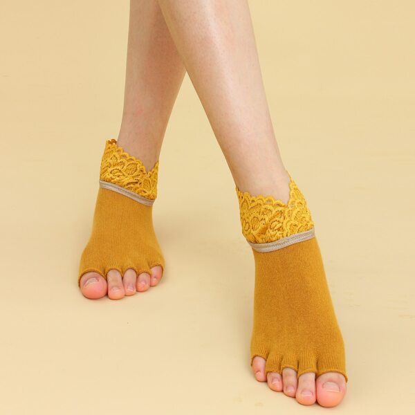 

Open Toe Ankle Socks, Yellow