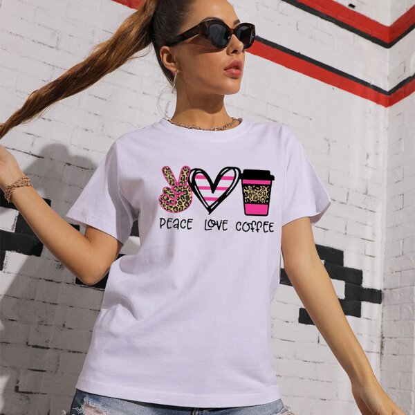 

Heart & Letter Graphic Tee, White