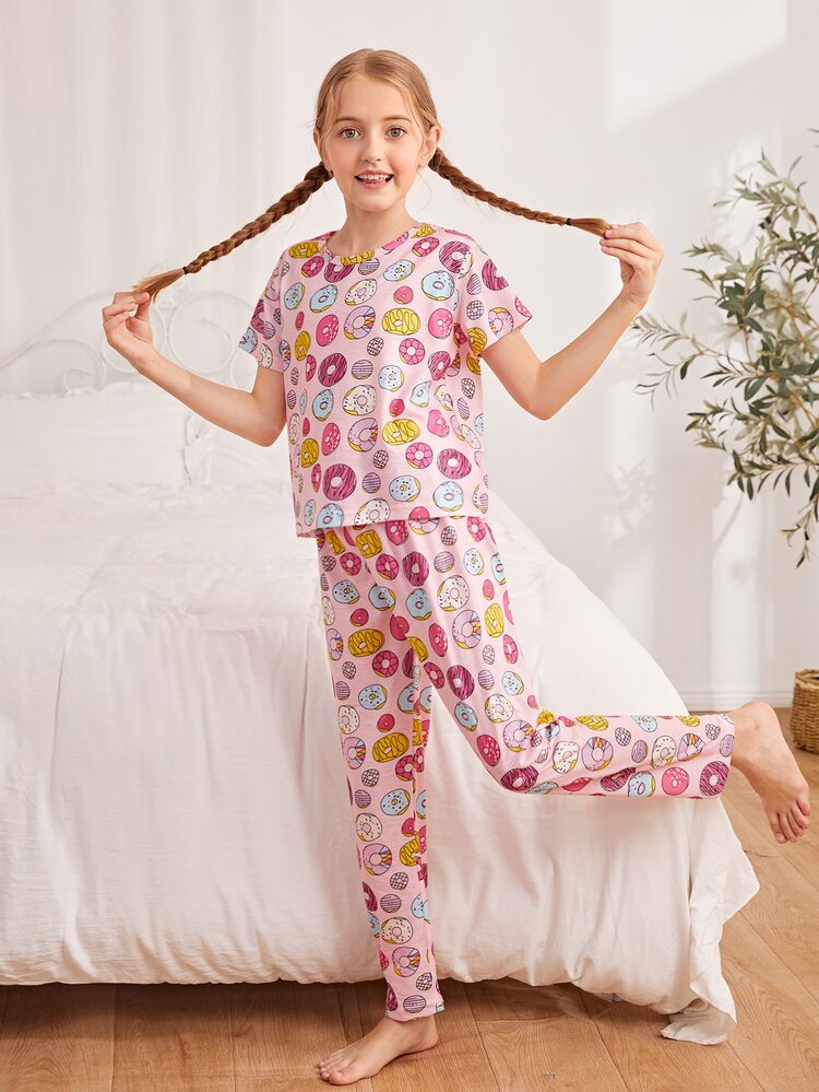 Homewear de Niñas todo estampado Dulce - Rosa - Añade 4