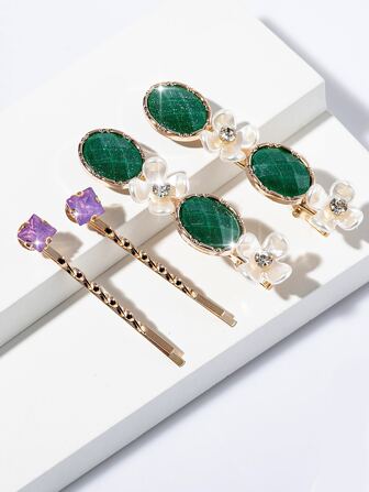 4 st. Blomdekoration hårspännen klor hårspännen hårspännen