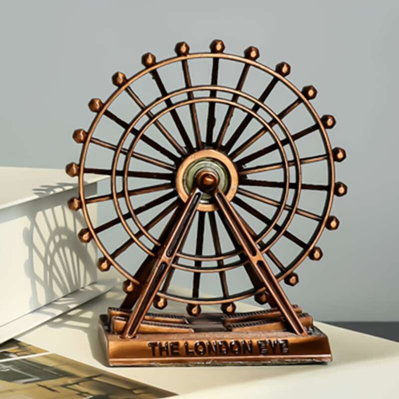 

1pc Vintage Ferris Wheel Art Decoration, Brown